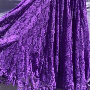 Purple lace circle skirt